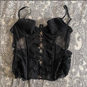 Victoria’s Secret Black Lace Bustier Corset